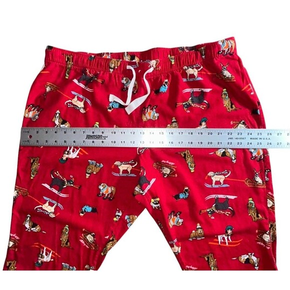 Old Navy Flannel Christmas Pet Print PJ Pants Size XL Lounge Cotton Dog Cat Tree - Picture 10 of 16